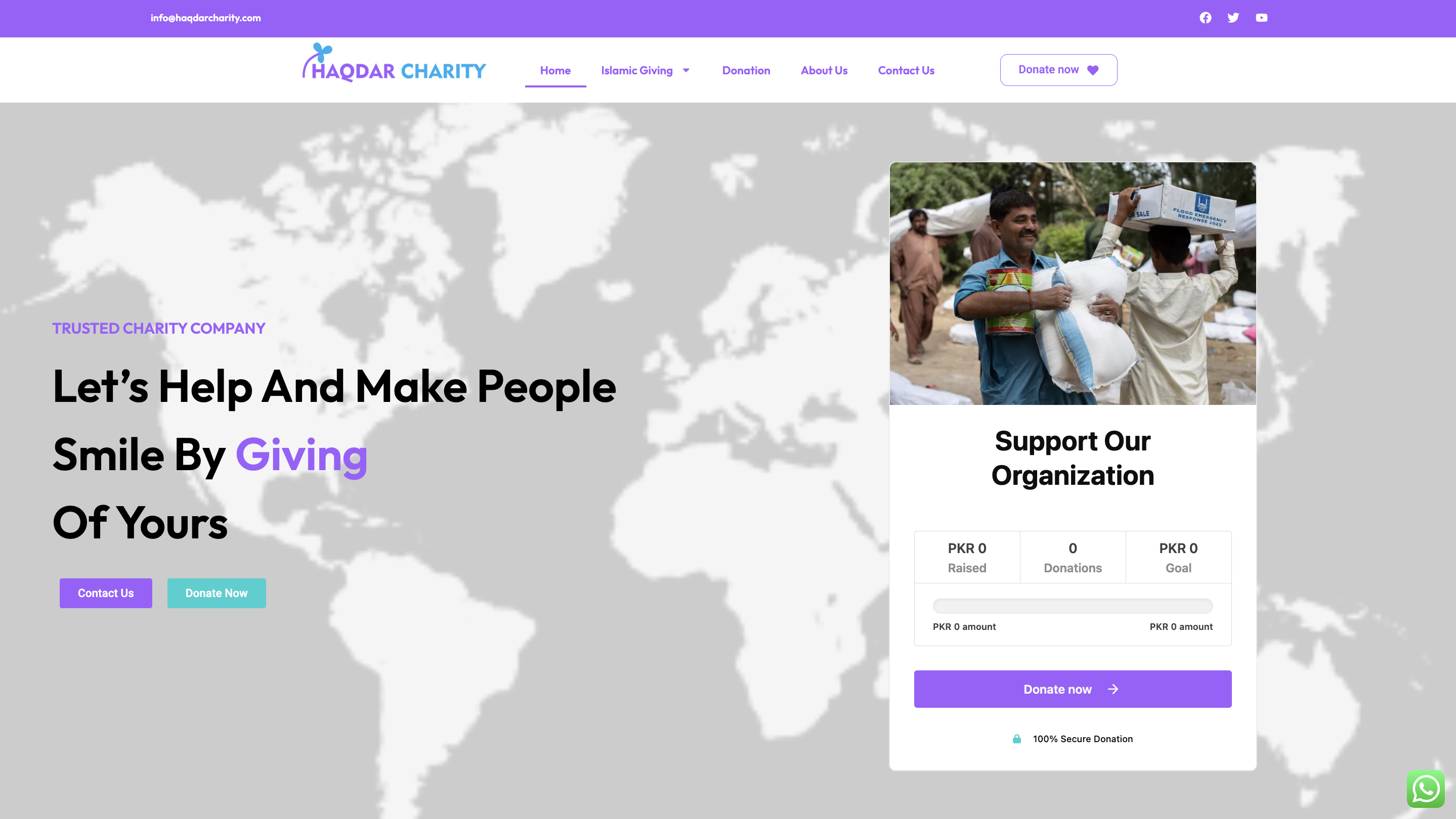 haqdar charity website